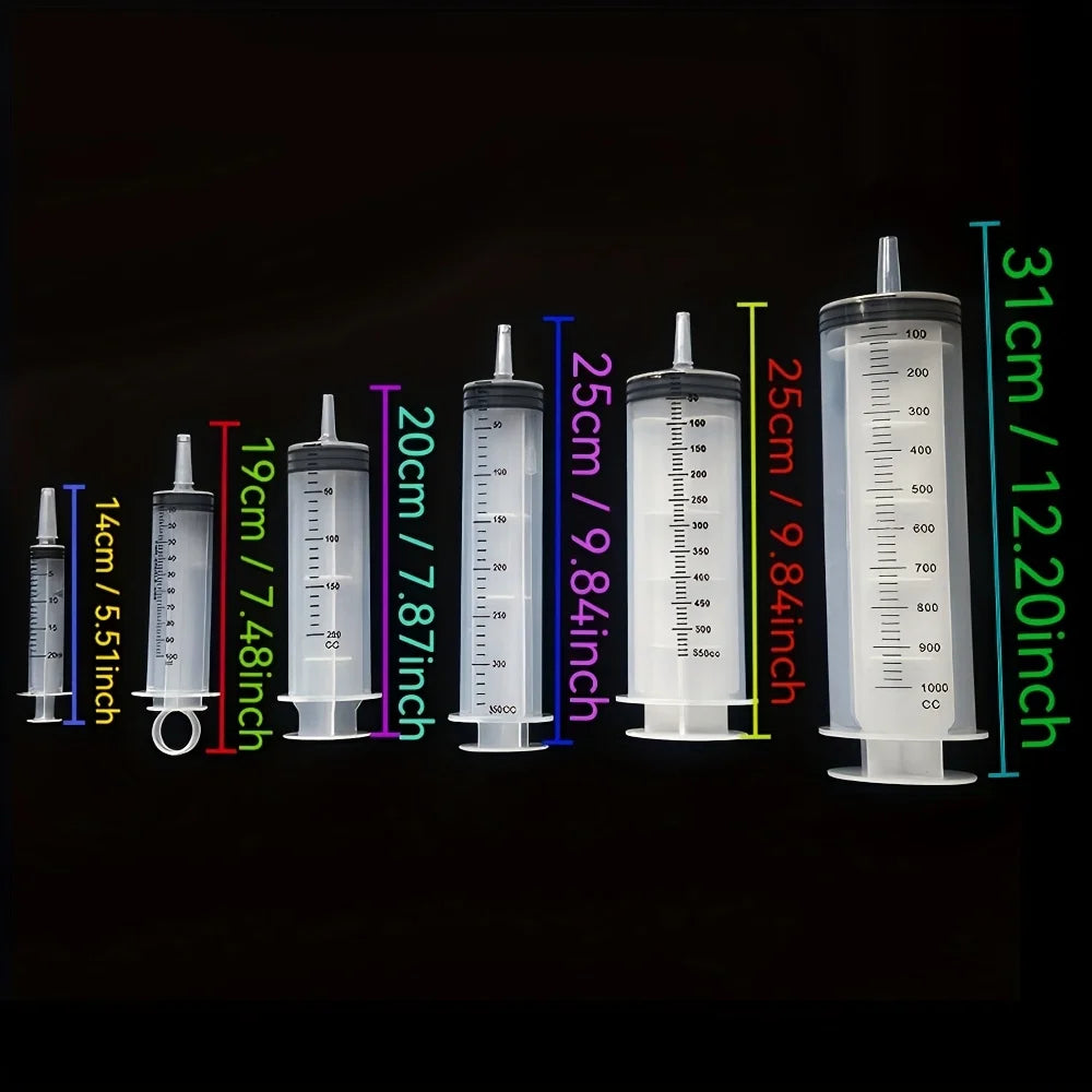 Durable Large Capacity Plastic Syringe 100Ml,150Ml,250Ml, 350ml, 550Ml,1000Ml | Car Oil Extractor Is Suitable for Laboratory Dispensing, Glue Dispensing, Watering Pets, and Veterinary Use.