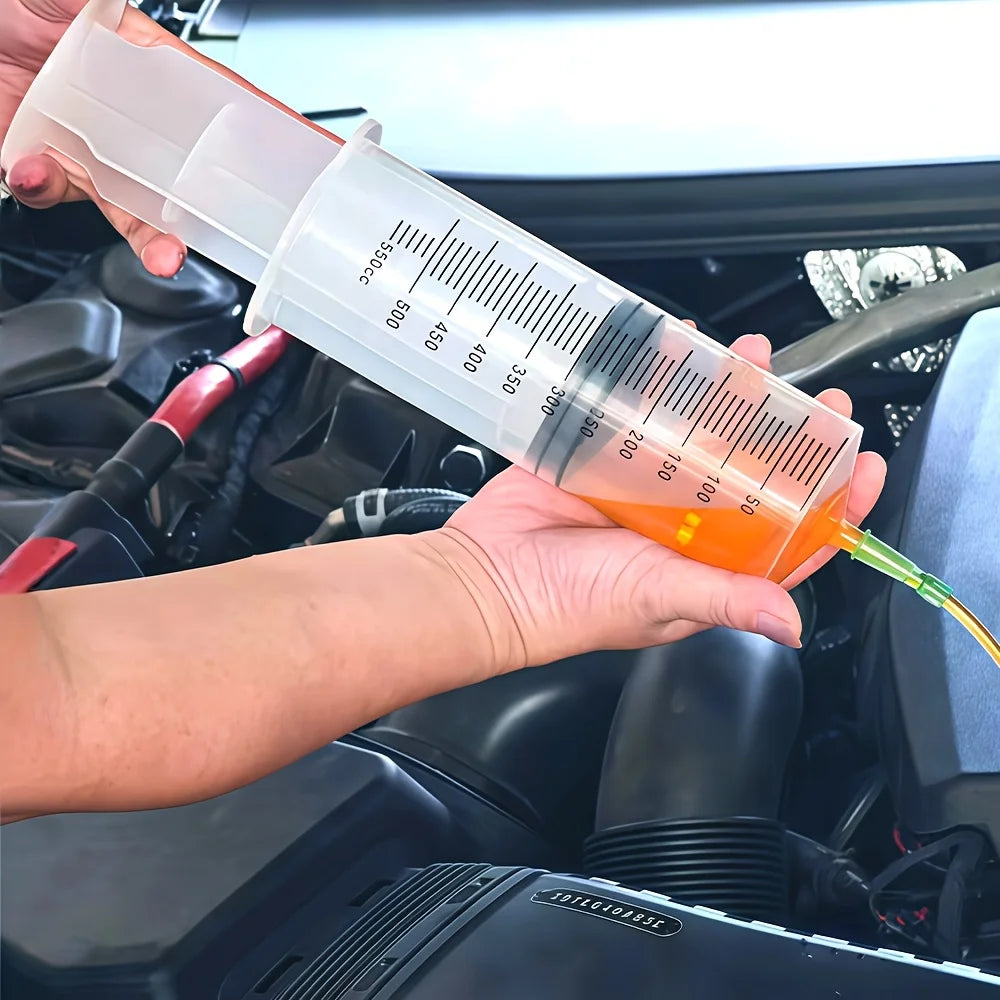 Durable Large Capacity Plastic Syringe 100Ml,150Ml,250Ml, 350ml, 550Ml,1000Ml | Car Oil Extractor Is Suitable for Laboratory Dispensing, Glue Dispensing, Watering Pets, and Veterinary Use.
